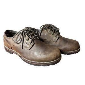 L. L. Bean Brown Leather Derby Shoes Oxford Lace Up Low-Tops Waterproof Mens 9
